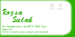 rozsa sulak business card